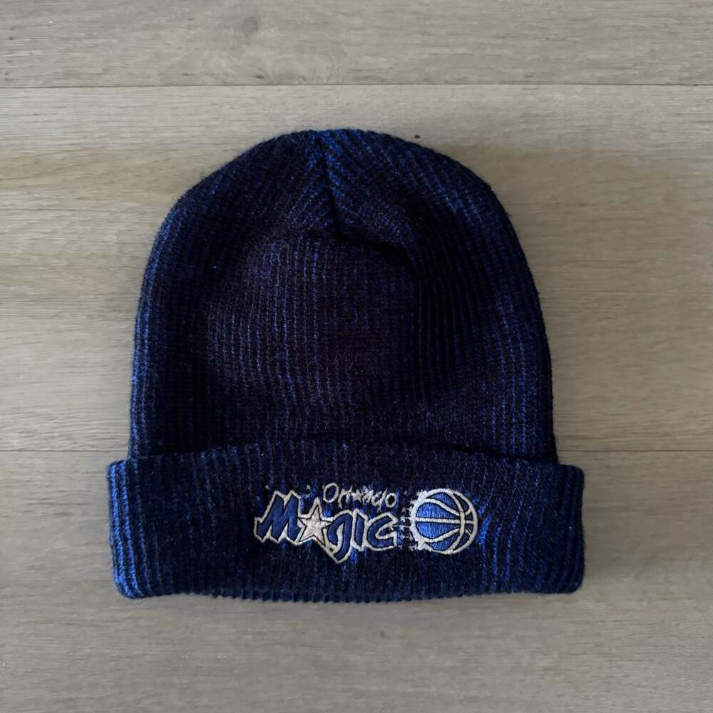 Vintage Orlando Magic NBA G-Cap Striped Knit Beanie Hat One Size
